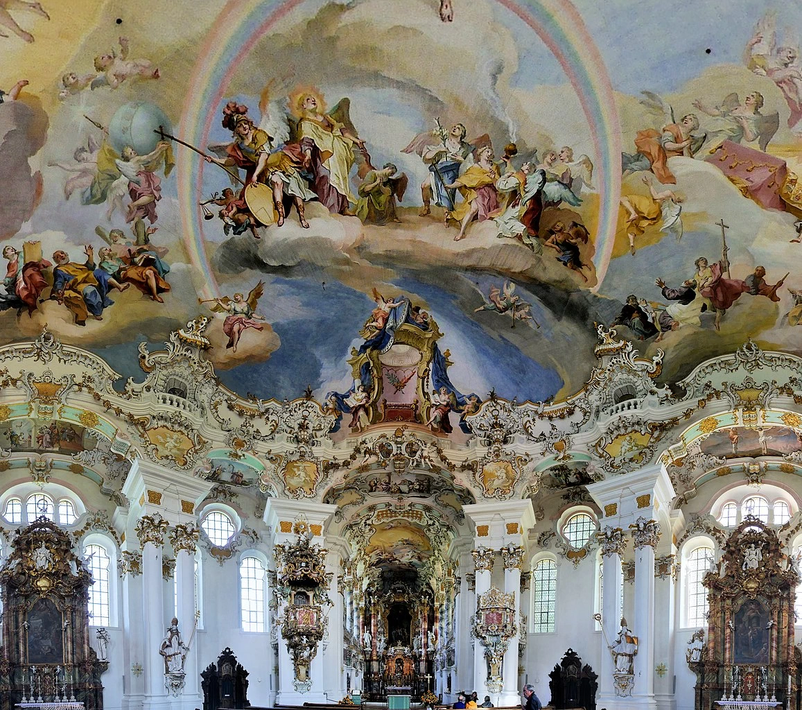 Affreschi della Wieskirche. Chiesa del Pellegrinaggio del Salvatore Flagellato - Steingaden